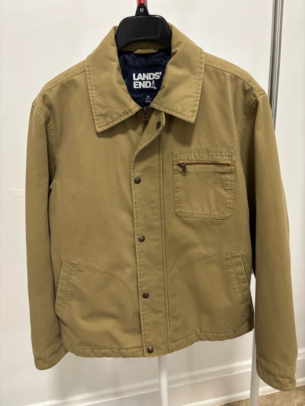 Lands' End Men's Khaki/Tan Canvas Field Jacket
